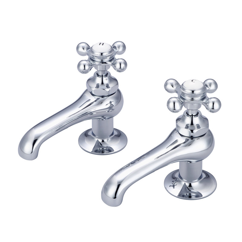 Stonington 2-handle Bathroom Faucet, Porcelain Cross Handles, Richly Triple Plated Chrome