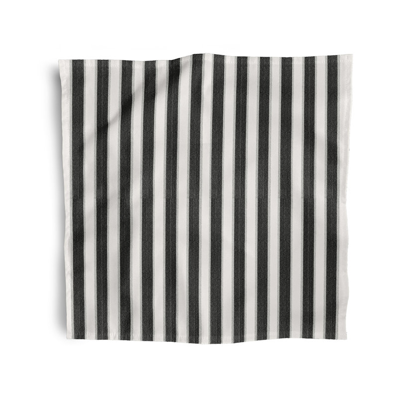 Harman Polyester Striped Square Napkin, Black