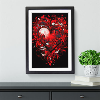 Love Heart Line - Framed Print