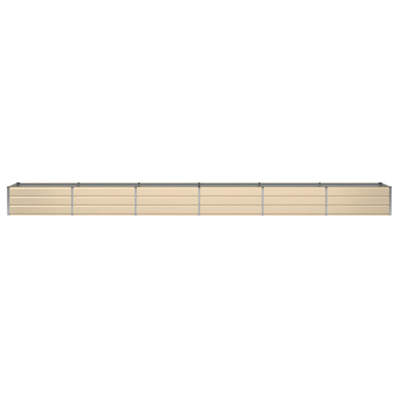 Planter Steel, 45cm H x 600cm W x 80cm D, Ivory