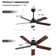 Derick 52'' 5-Blade Modern Ceiling Fan with LED Light and Remote Control