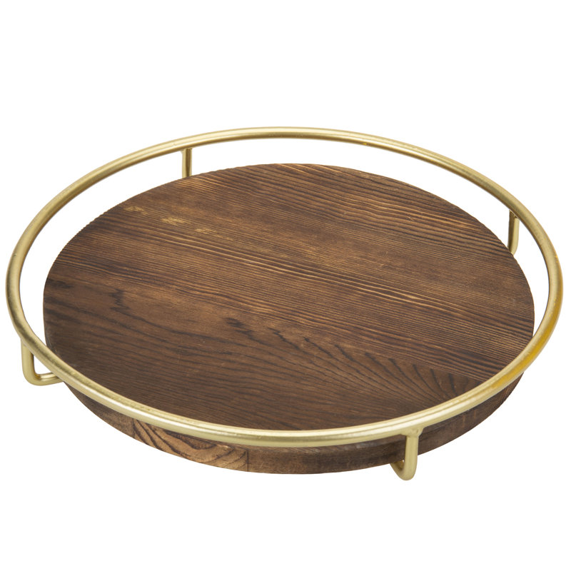Vintage Decorative Round Serving Tray