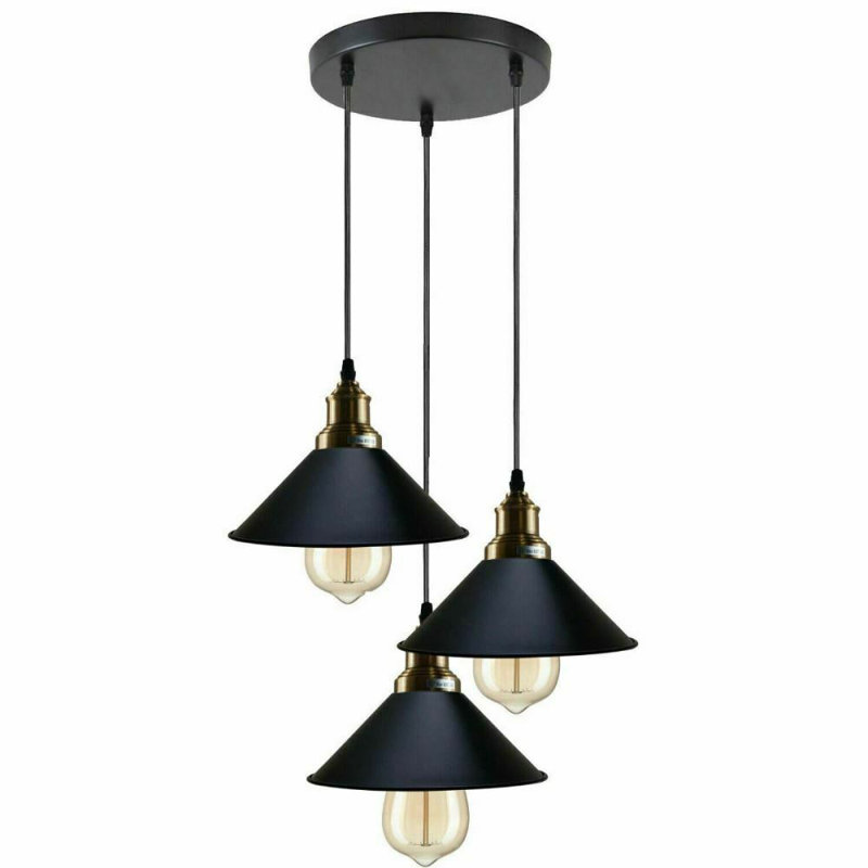 Remi 3 - Light Cluster Pendant, Black