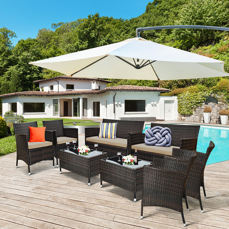 Mroz 8 - Person Patio Conversation Set with Cushions
