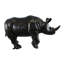 Statue de rhinocéros en aluminium avec texture d'armure sculptée NIFao - Sculpture décorative intérieure et extérieure - 60 po x 17 po x 35 po