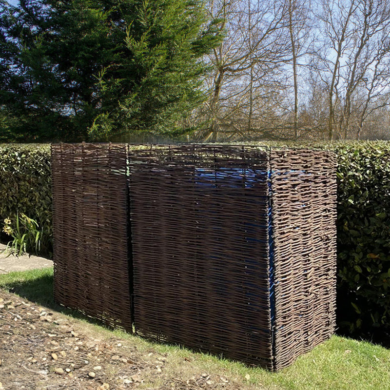 Wicker Trash Can Enclosure