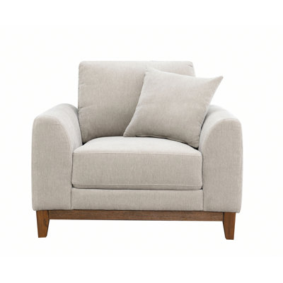 Modern Style Arm Chair With Throw Pillow