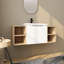 Ensemble de meuble-lavabo flottant simple 48 po avec plateau en céramique Asael