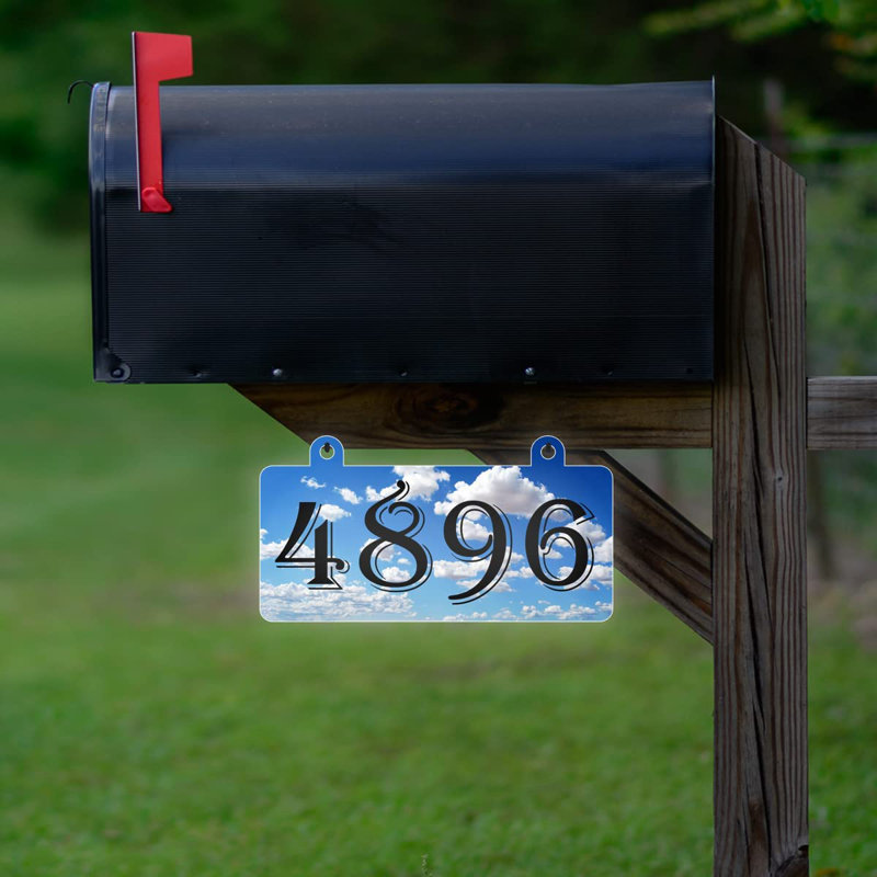 Plaque d'adresse sur 1 ligne, Noir, Oui