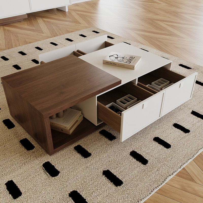 Retractable TV Stand and Coffee Table Set