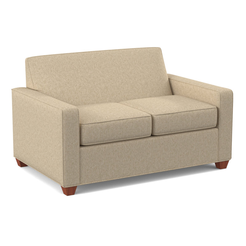 Avery 56" Square Arm Loveseat, BM Cherry, Dorset Taupe