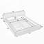 Structure de lit tapissier avec tissu épais, lit plateforme avec tête de lit-2010264896