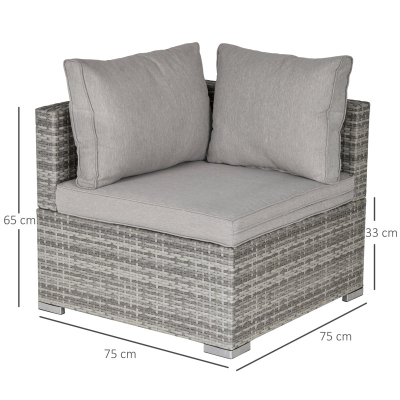 Gennett Wicker Outdoor Lounge Chair, Beige