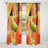 Abstract Curtain Panel, Red Watermelon Pattern Blackout Decor - Red Geometric Watermelon Pattern I-1794162129