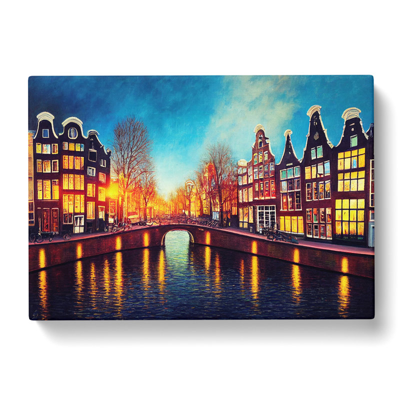 Amsterdam Canal Vol.1 - Wrapped Canvas, 35cm H x 50cm W x 3cm D