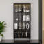 Vitrine 70,9 "en verre noir avec éclairage DEL
