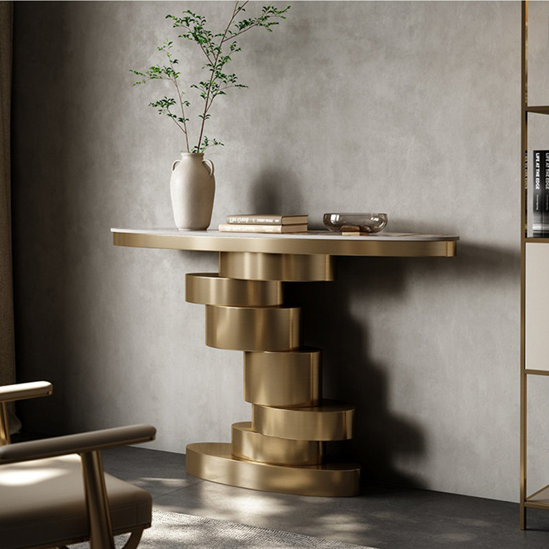 Armoire de style français en pierre frittée., H 33,4 po x l 47,2 po x P 15,7 po