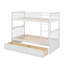 Lit superposé simple au-dessus de simple avec tiroirs de rangement polyvalent convertible en deux lits de jour-203478889