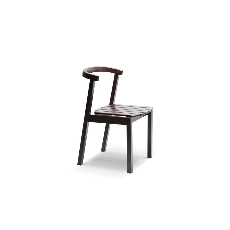 Calme Jardin Patio Dining Side Chair, Dark Brown