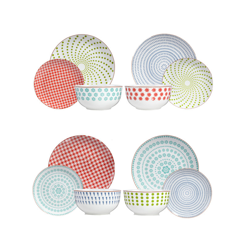 Biston 12 Piece Dinnerware Set, Service for 4