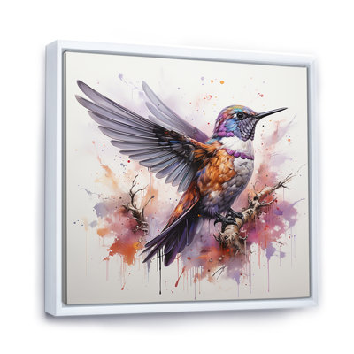 Mauve colibri mauve - Art mural colibri