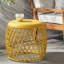 Table d'appoint Allure en fer jaune mat, caractéristique de conception, 19,27 po x 19,27 po x 17,46 po, capacité de charge maximale de 20 lb, capacité de charge de 19,27 po x 19,27 po x 17,46 po, charge-56023500