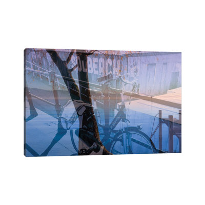 Biking In Nature by Beli - Wrapped Canvas Print