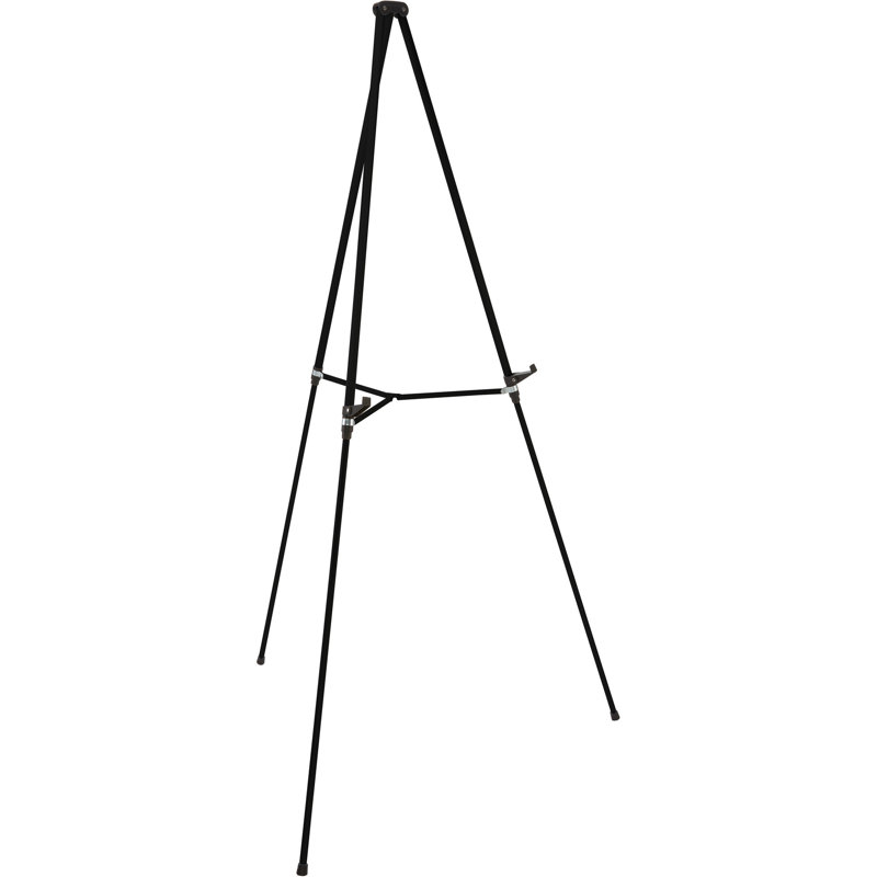Quartet® Folding Adjustable Metal Tripod Easel, Black