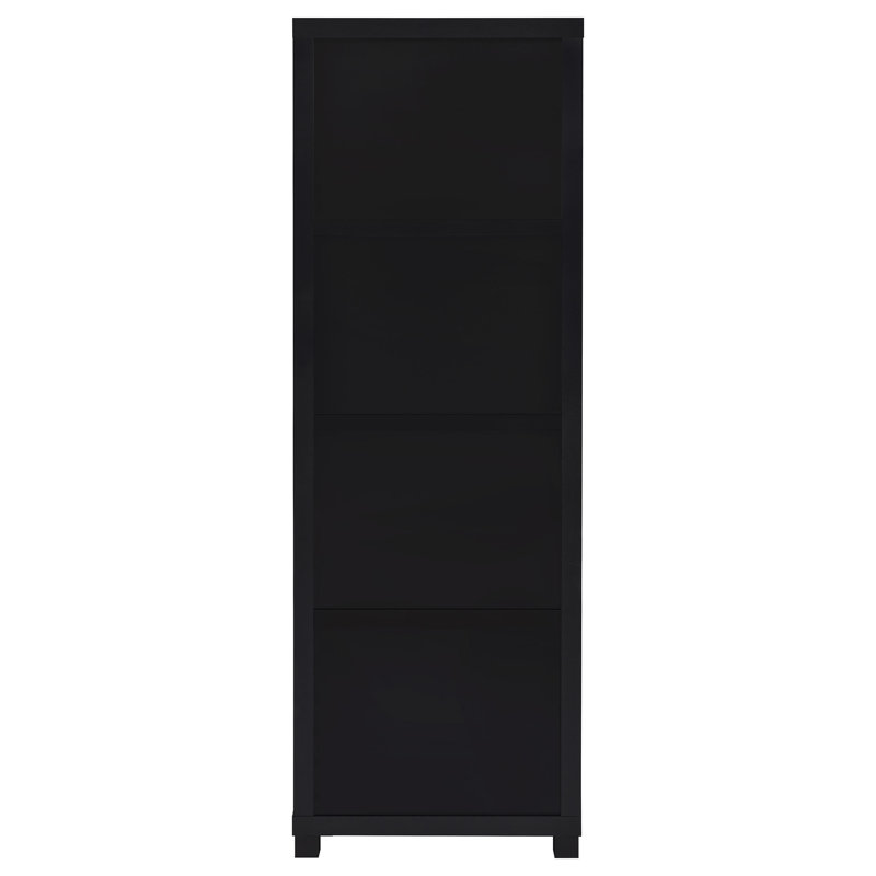 Michelson 70.75'' H Media Shelves, Black