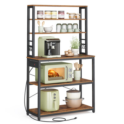31.5"H Kitchen Baker Rack with Power Outlet
