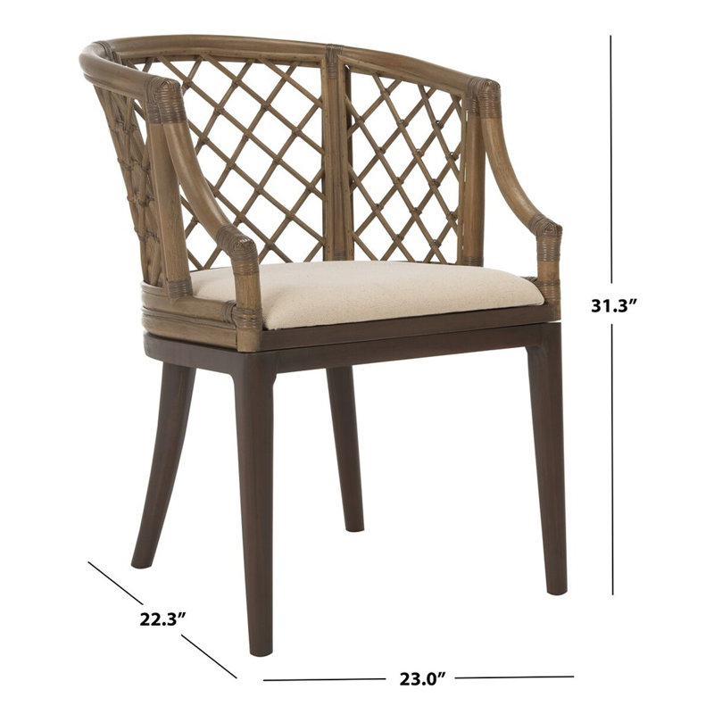 Fauteuil de 23 po de largeur Carlotta, Brun