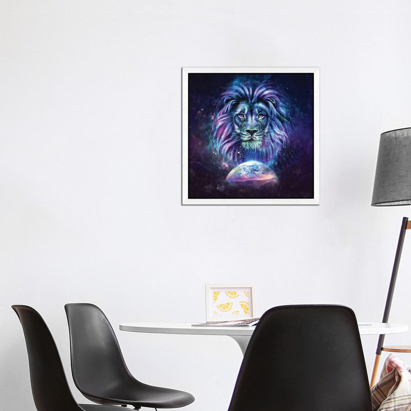 Guardian - Print on Canvas, 93.98 cm H x 93.98 cm W, White Floater Framed