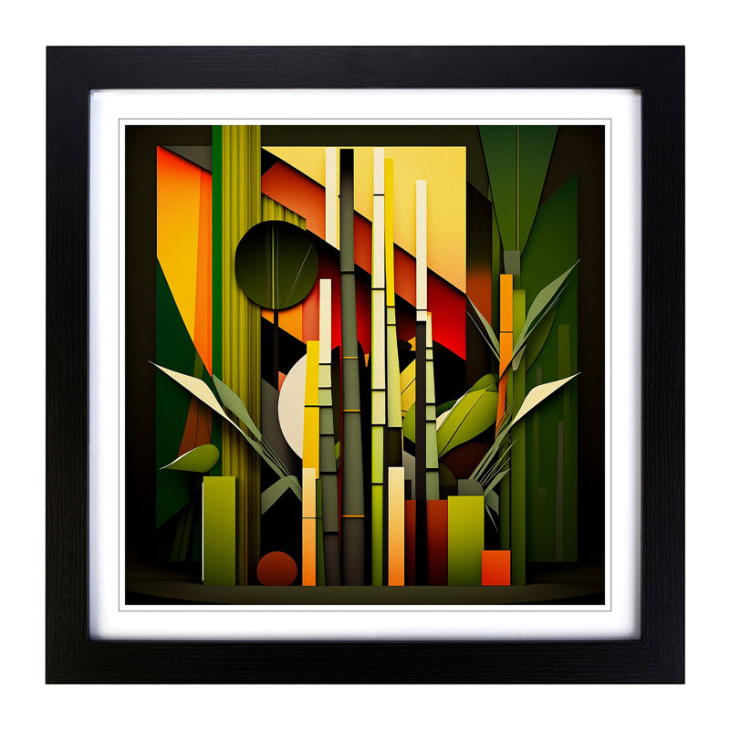 Single Picture Frame Print on Wood, Black