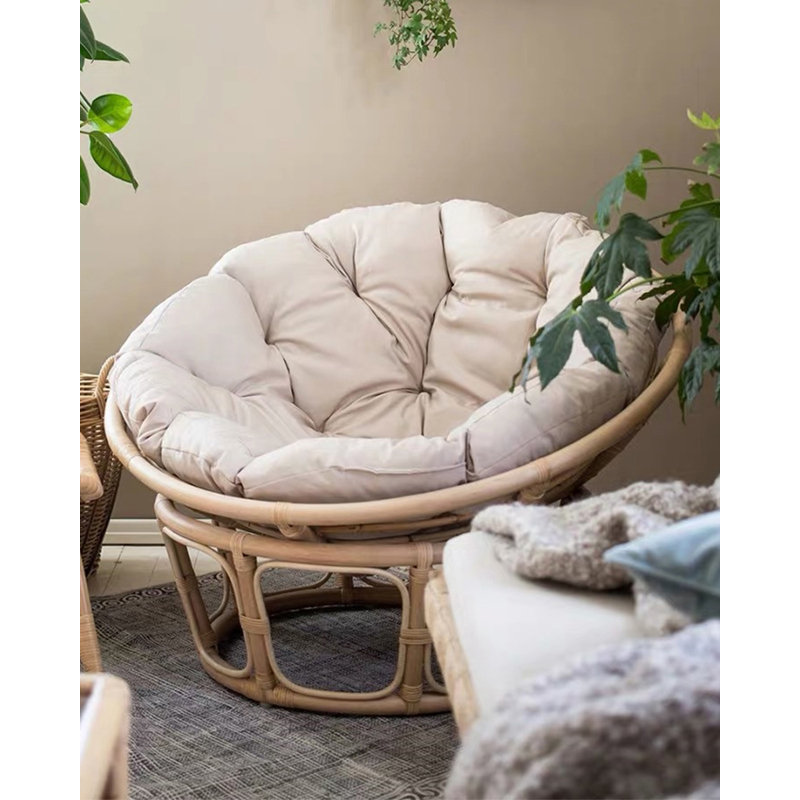 Chaise de loisirs simple en rotin de style nordique