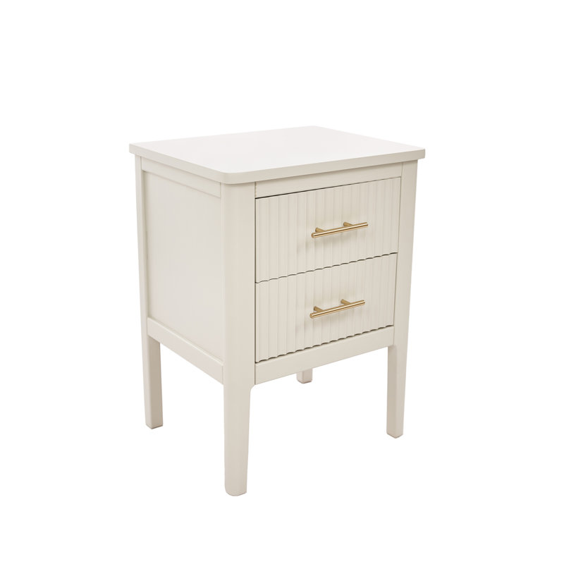 Lafayette Ahren Solid + Manufactured Wood Nightstand, White