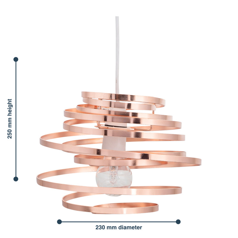 25 cm H Novelty Pendant Shade ( Uno ), Copper