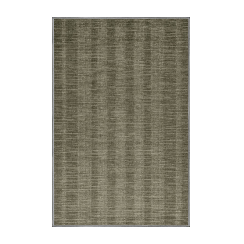 Machine Washable Abstract Brown Area Rug, Rectangle 4' x 6'