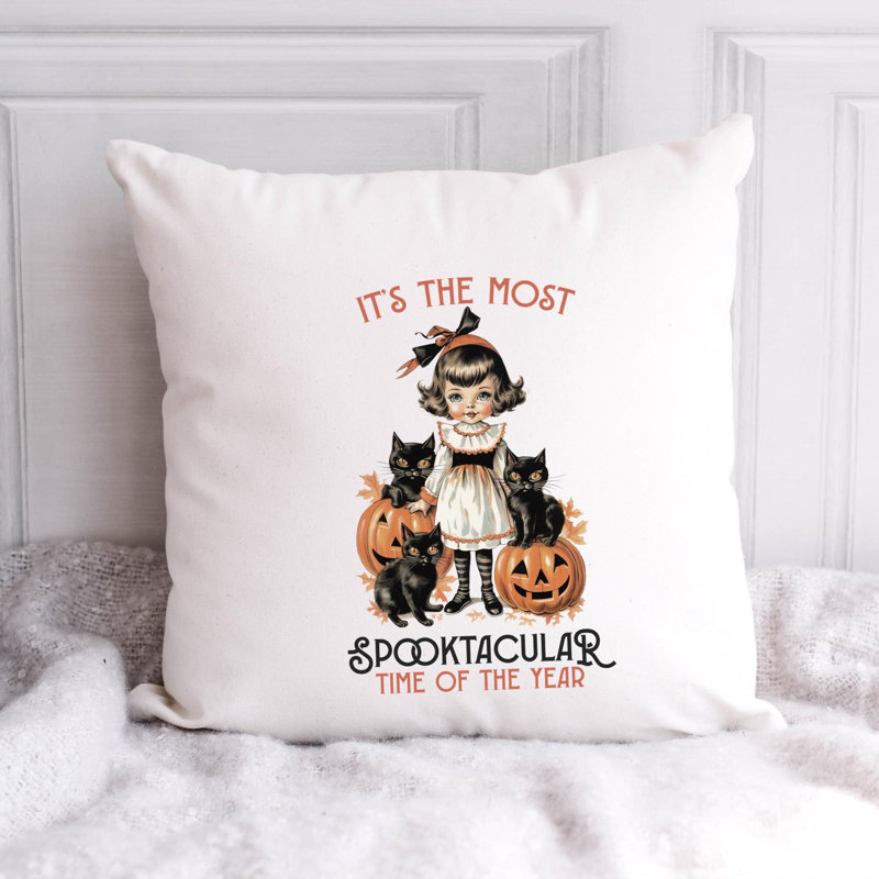 Coussin Halloween 01-1950, 14 po x 14 po