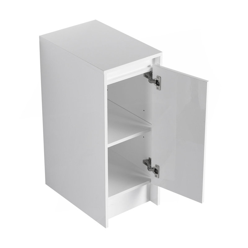 Armoires de rangement autoportantes 12 po, portes à fermeture en douceur, fixation au sol, H 28,8 po x l 17,9 po x P 11,8 po