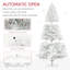 Arbre de Noël artificiel de 7,5 pi de hauteur, arbre de Noël non éclairé avec 1346 pointes de branches, ouverture automatique, base en acier, décoration des Fêtes pour bureau personnel, blanc-1978691598