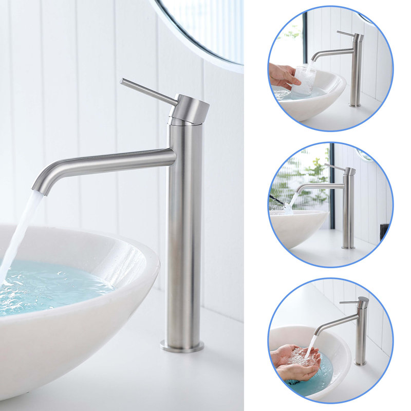 Tall Bathroom Faucet Faucet For Bathroom Sink, Single Hole Bathroom Faucet Modern Single Handle Vanity Basin Faucet
