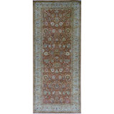 Wool Oriental Area Rug in Rust/Camel
