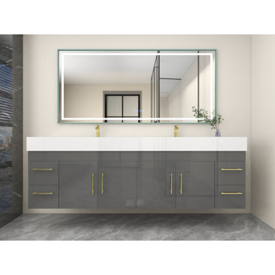 84" Double Sink Bathroom Vanity Set