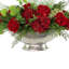Holiday Centerpiece with Roses and Hydrangeas