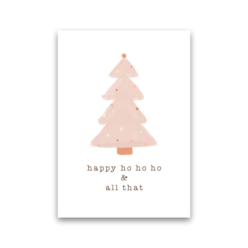 Happy Ho Ho Ho By Orara - Print, No Framed, 30cm H x 21cm W x 1cm D