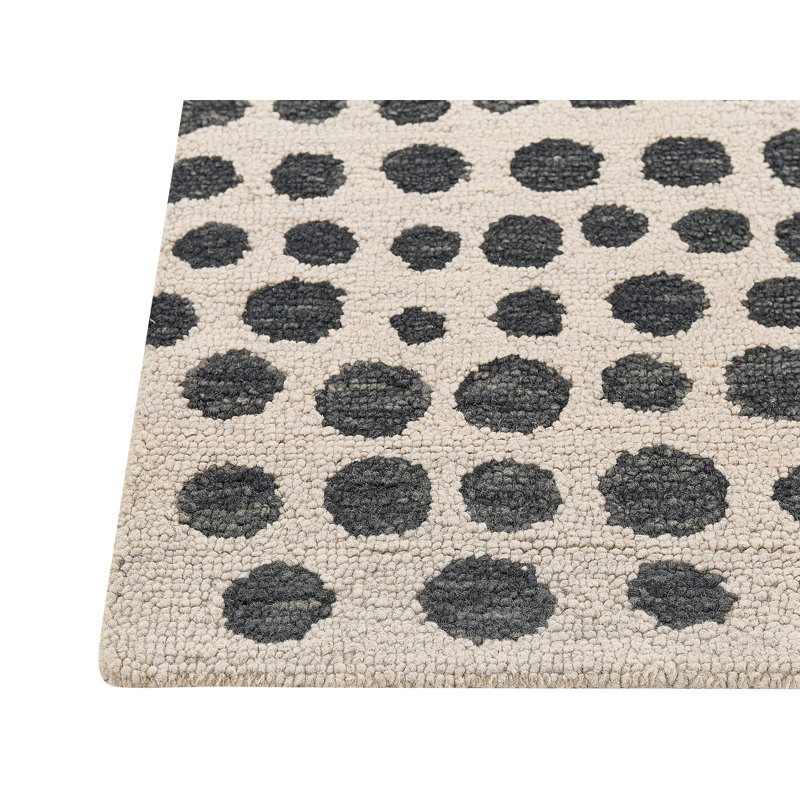 Asadbek Geometric Wool Hand Woven Area Rug, Rectangle 140 x 200cm