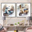 Scooter Charm In Winter - ensemble de 2 collages carrés-1894520565-1894520564