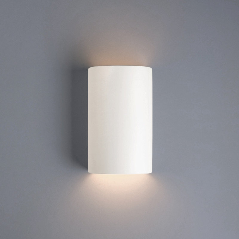 Charlottee Ceramic LED Wall Light, Matte White