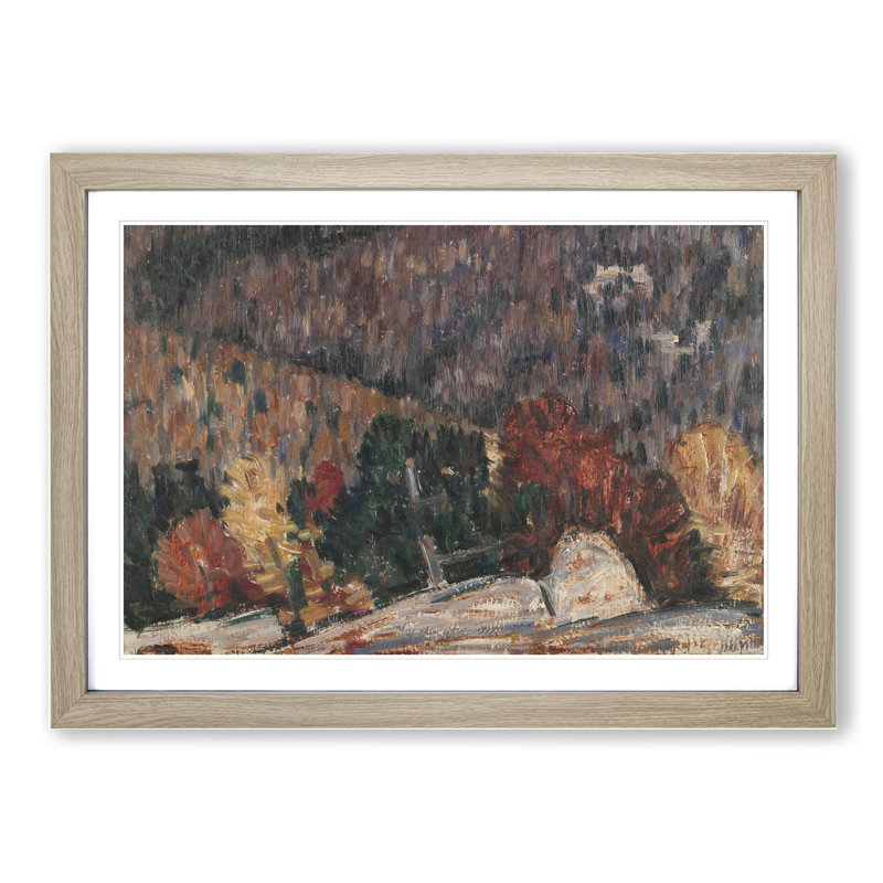 Landscape No.25 by Marsden Hartley - Picture Frame Painting, Oak Framed, 27cm H x 36cm W x 2cm D