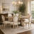 20" H Linen Upholstered Side Chair King Louis Back Solid Wood Dining Chairs-1354412777